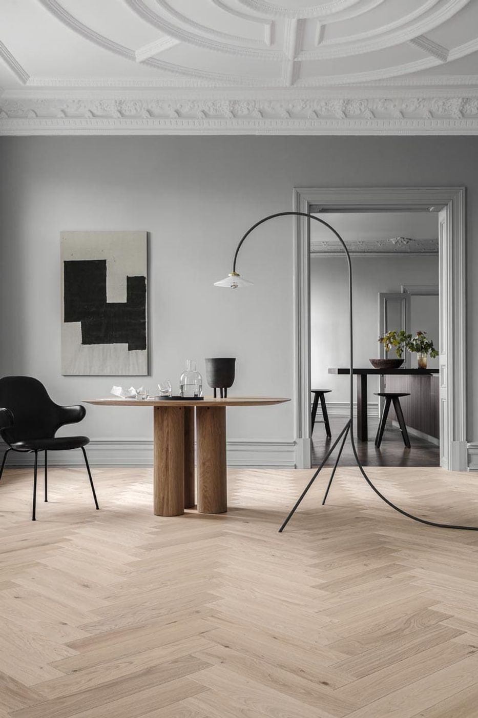 Fiskebensparkett Tarkett Segno Eik Lime Stone