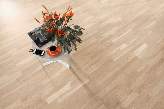 Hovedbilde VAREPRØVE - Parkett Tarkett Cream White Oak 3-Stav