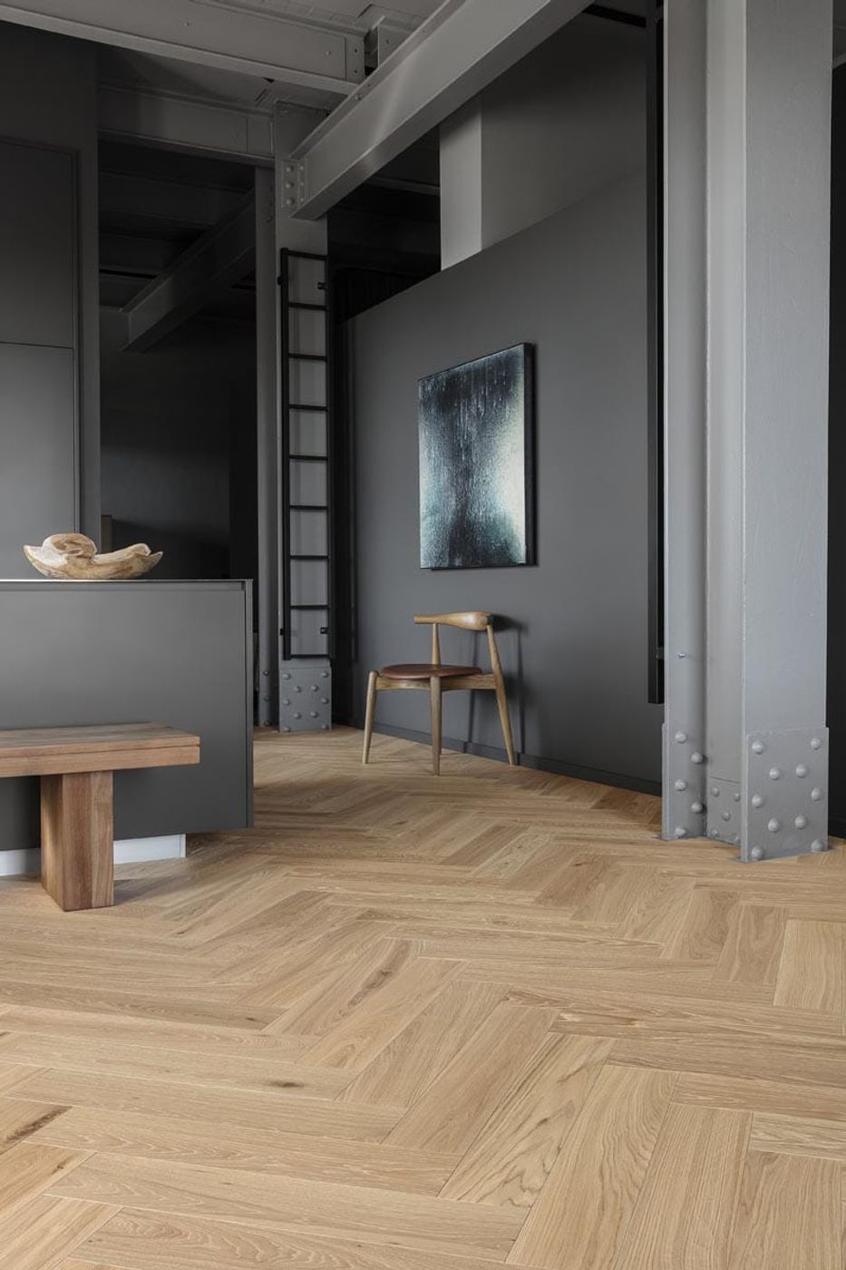 Fiskebensparkett Tarkett Segno Eik Blonde