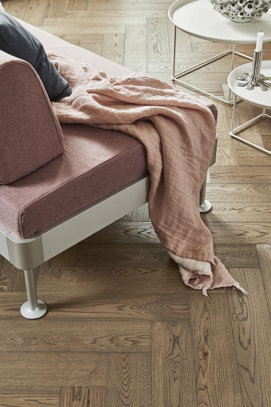 Fiskebensparkett Tarkett Segno Eik Old Grey